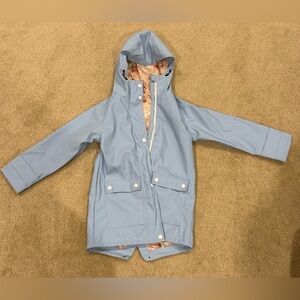 Kids Blue Hooded Raincoat